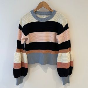 Ivy and Leo Cropped Striped Sweater